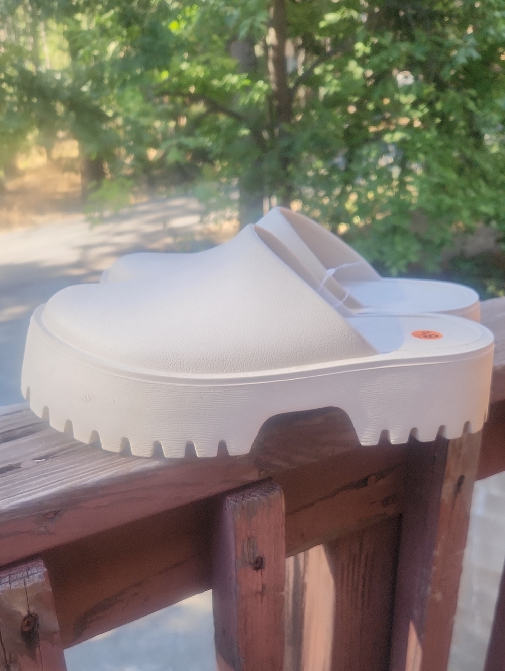 Wild Fable Cream Chunky Platform Clogs 8.5 Organic Modern Coastal Minimalist